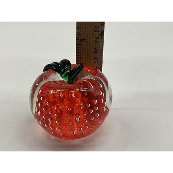 Lenox Retired "Orchard Glory" Handblown Crystal Apple Paperweight With Box & COA - Picture 13 of 15